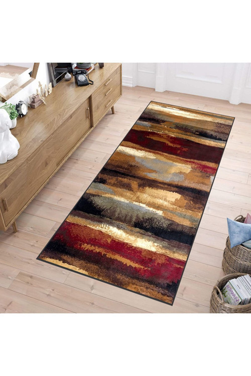 Dijital Baskı Yıkanabilir Kaymaz Taban Salon Halısı Rvg0258