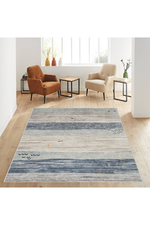 Dijital Baskı Yıkanabilir Kaymaz Taban Salon Halısı Rvg0605