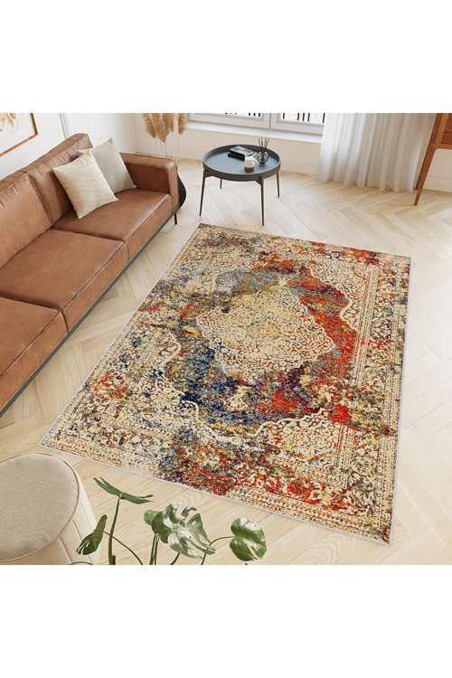 Dijital Baskı Yıkanabilir Kaymaz Taban Salon Halısı Ve Yolluk Rvg0788