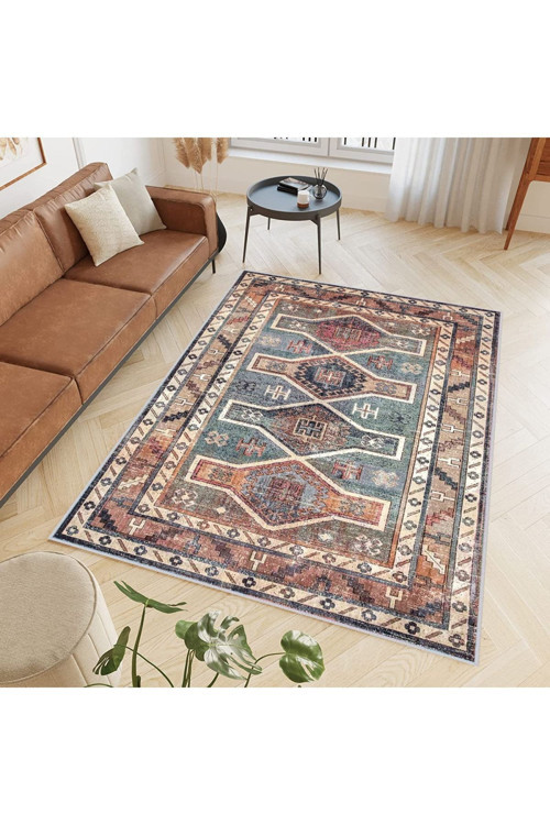 Dijital Baskı Yıkanabilir Kaymaz Taban Salon Halısı Rvg0400