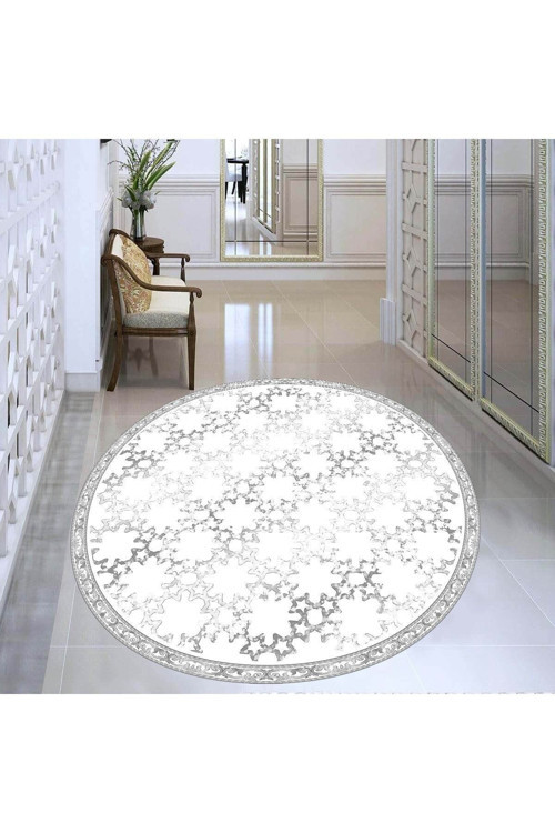 Dijital Baskı Yıkanabilir Kaymaz Taban Yuvarlak Salon Halısı Rvg7329-Sd1111