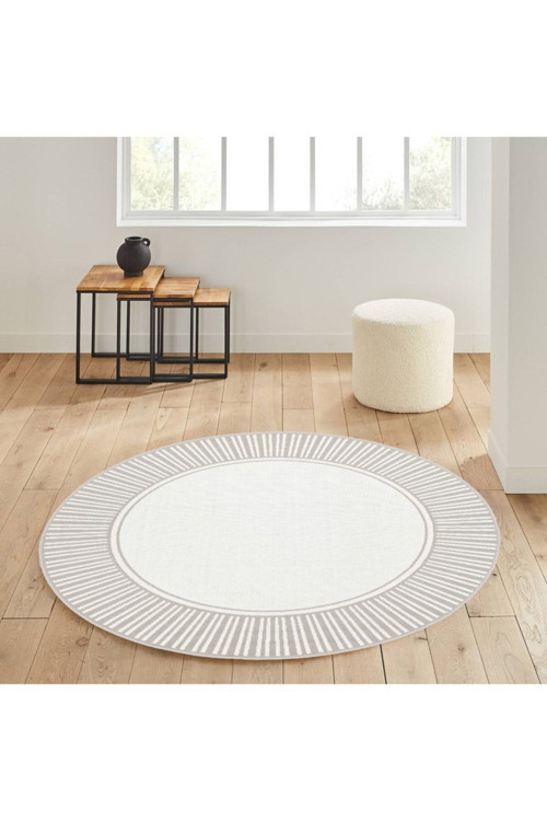 Dijital Baskı Yıkanabilir Kaymaz Taban Yuvarlak Halı Rvg7166