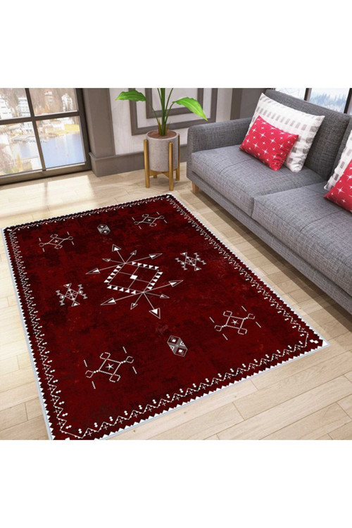 Dijital Baskı Yıkanabilir Kaymaz Taban Salon Halısı Rvg0187-Sd962