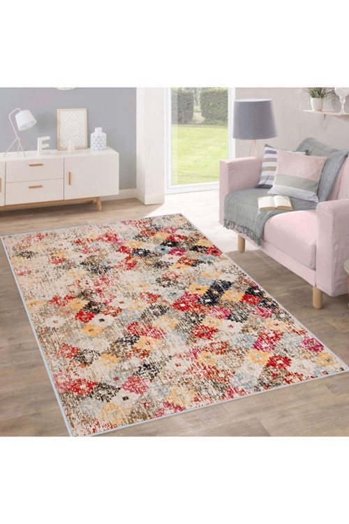 Dijital Baskı Yıkanabilir Kaymaz Taban Salon Halısı Rvg1696