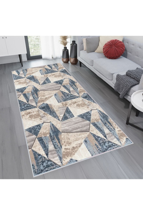 Dijital Baskı Yıkanabilir Kaymaz Taban Salon Halısı Rvg1762