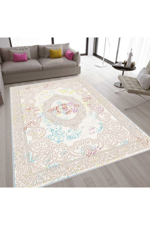 Dijital Baskı Yıkanabilir Kaymaz Taban Salon Halısı Rvg1555-Hy1057