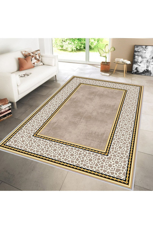 Dijital Baskı Yıkanabilir Kaymaz Taban Salon Halısı Rvg0149-Sm39
