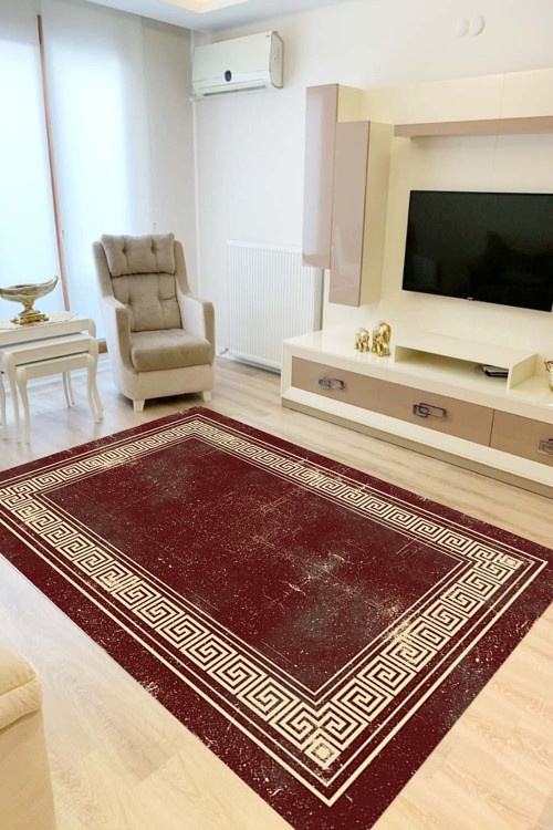 Dijital Baskı Yıkanabilir Kaymaz Taban Salon Halısı Ve Yolluk Rvg0832-Fnl42