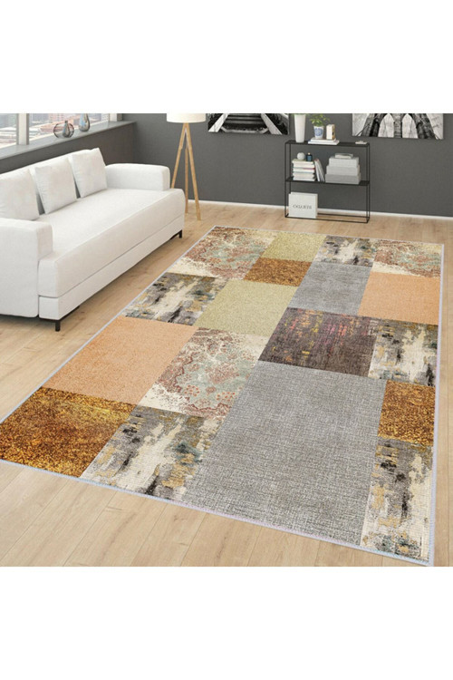 Dijital Baskı Yıkanabilir Kaymaz Taban Salon Halısı Rvg0164-Sd1149