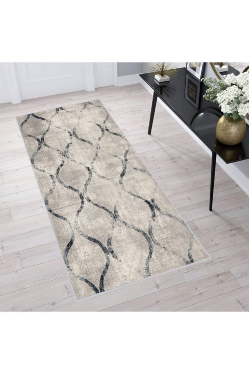 Dijital Baskı Yıkanabilir Kaymaz Taban Salon Halısı Rvg1596