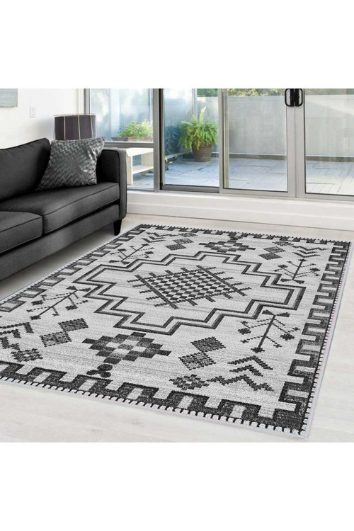 Dijital Baskı Yıkanabilir Kaymaz Taban Salon Halısı Rvg0016-Sd807