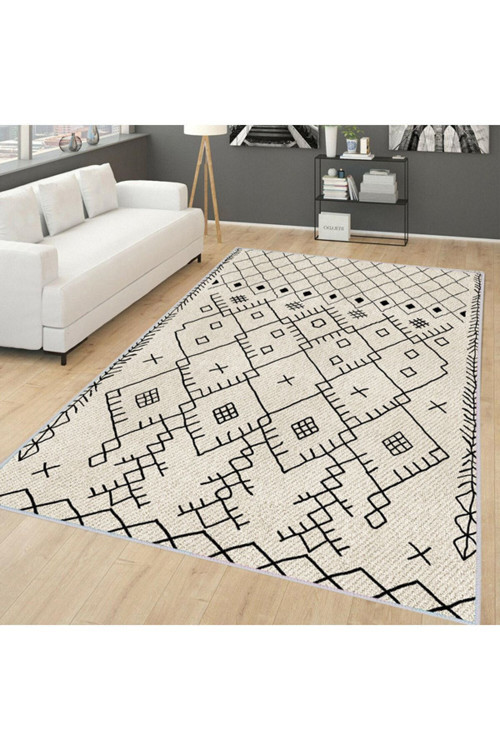 Dijital Baskı Yıkanabilir Kaymaz Taban Salon Halısı Rvg0169-Sd555