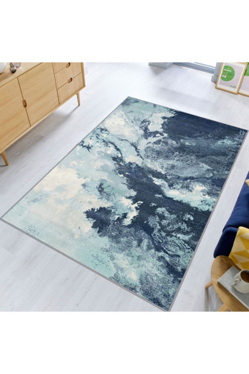 Dijital Baskı Yıkanabilir Kaymaz Taban Salon Halısı Rvg1804