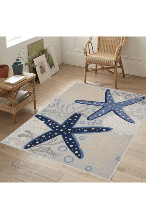 Dijital Baskı Yıkanabilir Kaymaz Taban Salon Halısı Rvg1778