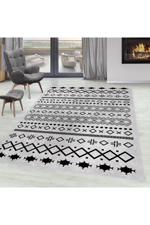 Dijital Baskı Yıkanabilir Kaymaz Taban Salon Halısı Rvg1603