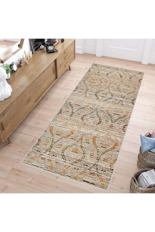 Dijital Baskı Yıkanabilir Kaymaz Taban Salon Halısı Rvg1672