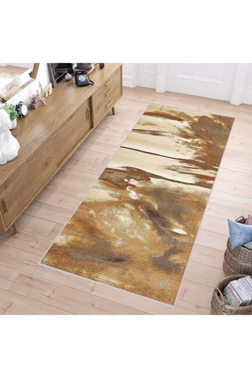 Dijital Baskı Yıkanabilir Kaymaz Taban Salon Halısı Rvg1693