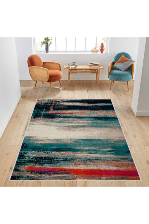 Dijital Baskı Yıkanabilir Kaymaz Taban Salon Halısı Rvg1738