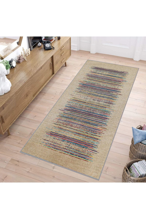 Dijital Baskı Yıkanabilir Kaymaz Taban Salon Halısı Rvg1797