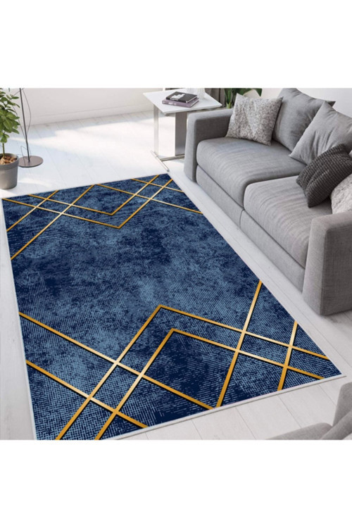 Dijital Baskı Yıkanabilir Kaymaz Taban Salon Halısı Rvg1665