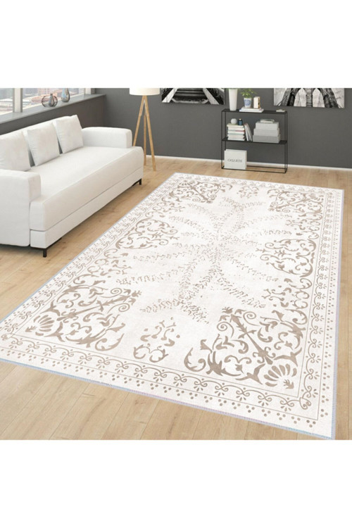 Dijital Baskı Yıkanabilir Kaymaz Taban Salon Halısı Rvg1651