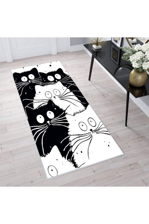 Dijital Baskı Yıkanabilir Kaymaz Taban Salon Halısı Rvg1709
