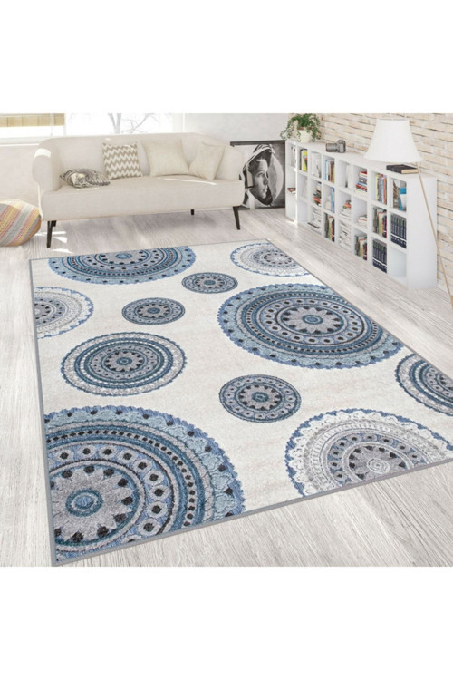 Dijital Baskı Yıkanabilir Kaymaz Taban Salon Halısı Rvg1809