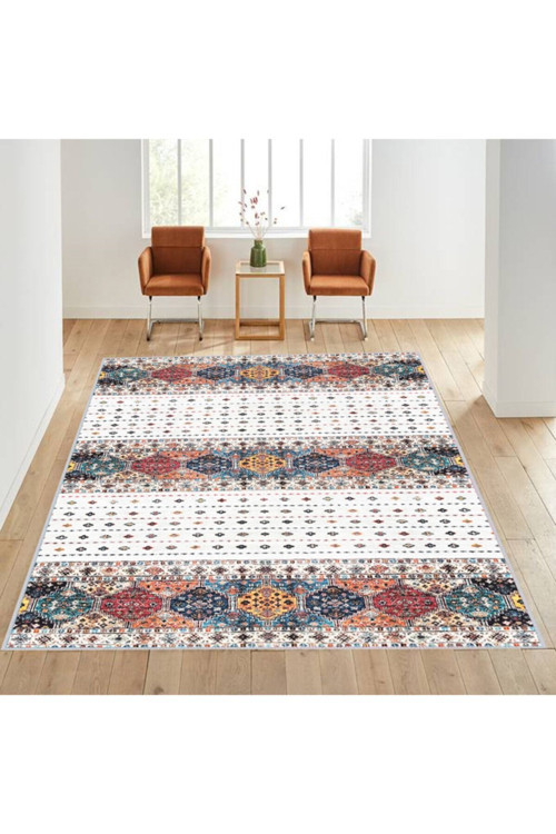 Dijital Baskı Yıkanabilir Kaymaz Taban Salon Halısı Rvg1618