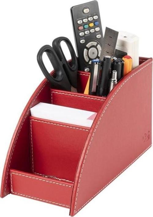 Kalemlik ve Kumandalık Suni Deri Masaüstü Organizer 4 Gözlü 21,5X10X12,5 cm