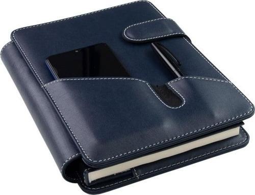 2026 YENİ YIL TARİHLİ GÜNLÜK ÇİZGİLİ 17*24 CM İÇ AJANDALI TELEFON KILIFI KAPAKLI DERİ ORGANİZER LACİVERT