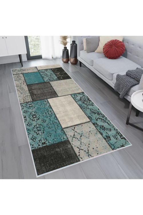 Dijital Baskı Yıkanabilir Kaymaz Taban Salon Halısı