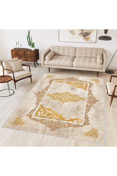 Dijital Baskı Yıkanabilir Kaymaz Taban Salon Halısı Rvg0331