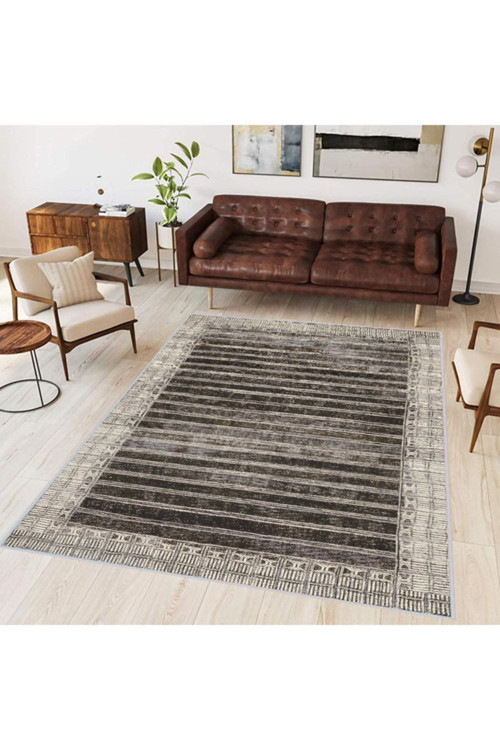 Dijital Baskı Yıkanabilir Kaymaz Taban Salon Halısı Rvg1692