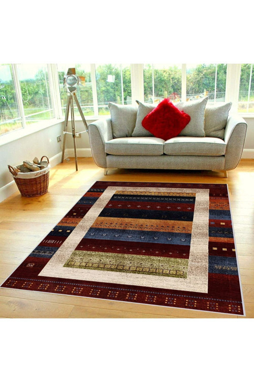 Dijital Baskı Yıkanabilir Kaymaz Taban Salon Halısı Rvg0369