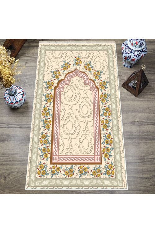 Dijital Baskılı, Yıkanabilir, Yumuşak Dokulu Çocuk Ve Yetişkin Seccade S-Dot-Sn-077