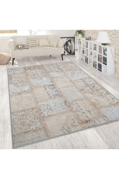 Dijital Baskı Yıkanabilir Kaymaz Taban Salon Halısı Rvg1807