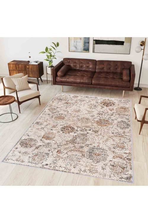 Dijital Baskı Yıkanabilir Kaymaz Taban Salon Halısı Rvg0344