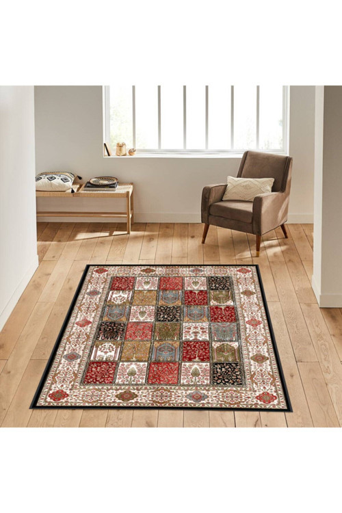 Dijital Baskı Yıkanabilir Kaymaz Taban Salon Halısı Rvg1631