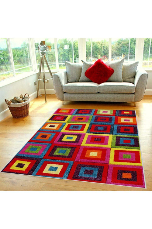 Dijital Baskı Yıkanabilir Kaymaz Taban Salon Halısı Rvg0372