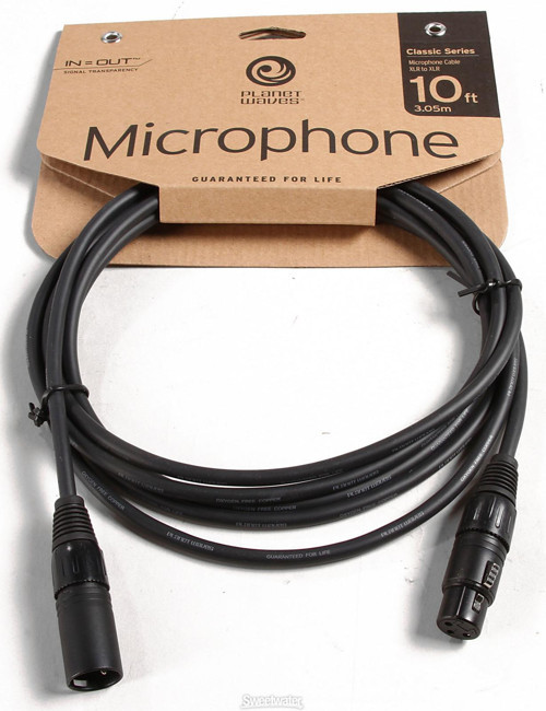 PLANETWAVES PWCMIC10 MİKROFON KABLO10 İNCH CLS XLR ML TO XLR FM