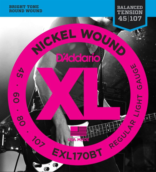 DADDARIO EXL170BT BAS GİTAR TEL SETİ, XL, 45-107, NICKEL WOUND BASS,