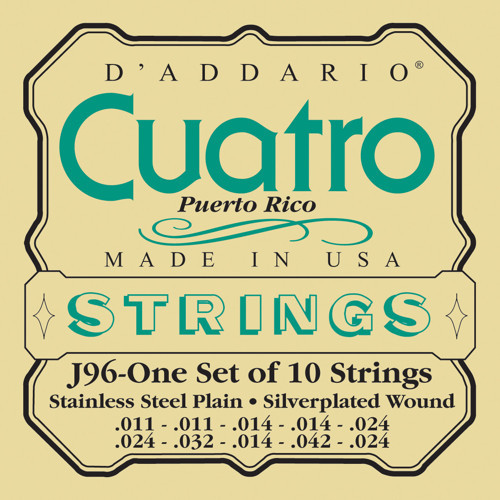 DADDARIO J96 PUERTO RICO CUATROSU İSİMLİ ENSTRÜMAN İÇİN 10'LU T