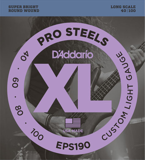 DADDARIO EPS190 BAS GİTAR TEL SETİ, XL, 40-100, LONG SCALE, PROSTE