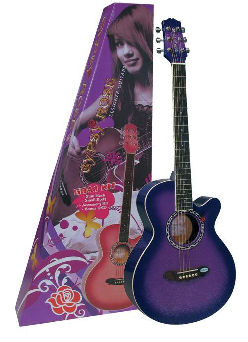 VALENCIA GRA1KCPP AKUSTİK GİTAR GYPSY ROSE SET (GIGBAG, STRAP, STICK