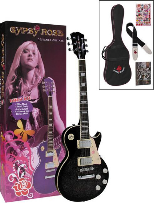 VALENCIA GRE2KCBK ELEKTRO GİTAR GYPSY ROSE SET (GIGBAG, STRAP, STICK