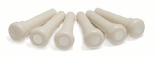 LP-1044-60 Tusq Bridge Pin Pak (60) White M.O.P Dot