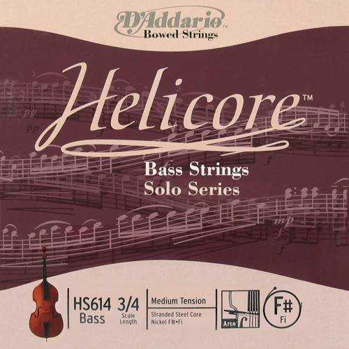 DADDARIO HS614 KONTRABAS TEK TEL, HELICORE, FA#Fİ, SCALE 3/4, BAS