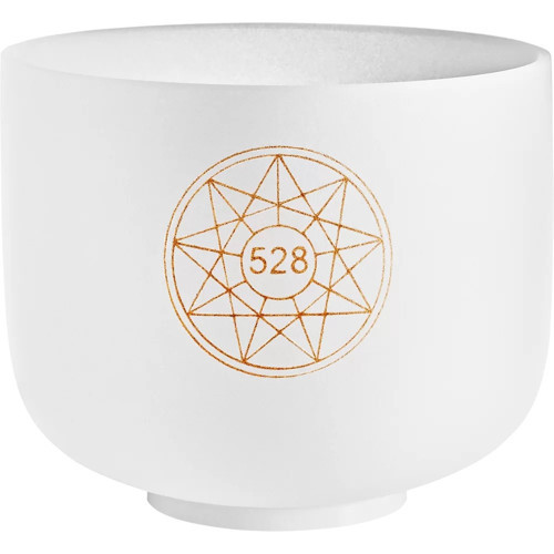 SOLCSB8-528 Solfeggio 528 Hz / C5 Mi 528 Hz,8" Crystal Singing Bowl (Quartz)