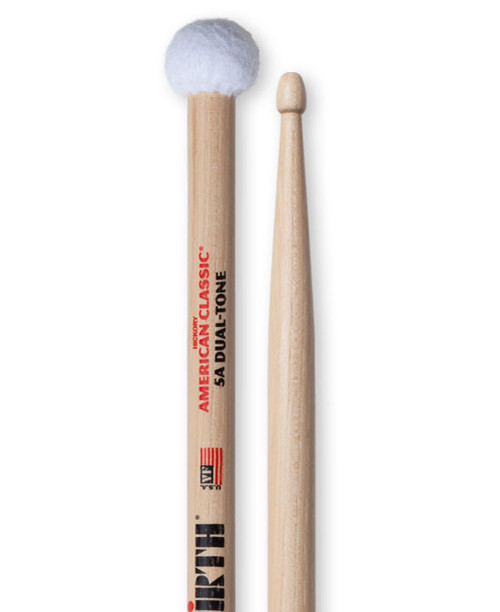 VICFIRTH V5ADT BAGET (ÇİFT) 5A DUAL-TONE, HICKORY, 0.565"x16", M