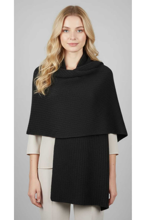 Kalın Düz Yumuşak Şardonlu Triko Omuz Şalı – Şık Ve Rahat Kadın Şal Model - Omuz Şalı
